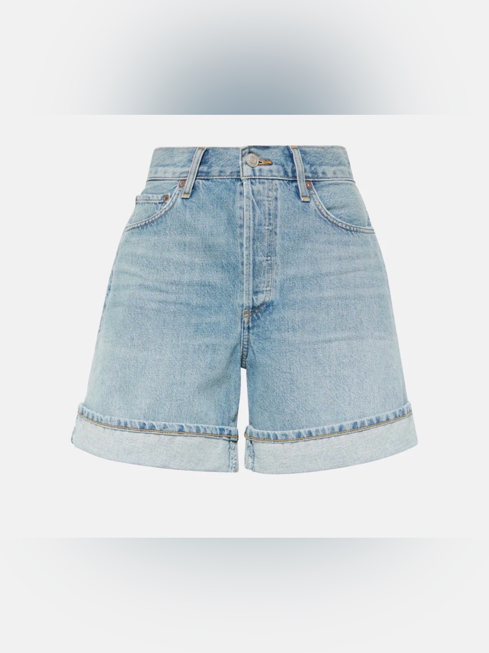 Agolde Dame Cuffed High-Waist Denim Shorts